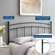King size bed frames are the most preferred type of frame. Abigail King Metal Headboard In Black Modway