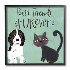 Maybe you would like to learn more about one of these? The Stupell Home Decor Collection Blue Best Friends Furever Dog And Cat Framed Wall Art 12x12 Proudly Made In Usa Overstock 25416503