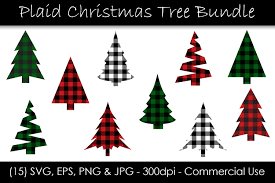 Christmas Tree Buffalo Check Bundle Graphic By Gjsart Creative Fabrica