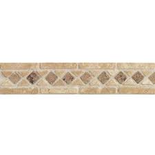 Ceramic Tile Floor Accent Borders Accent Statements Stone Discontinued Beige Mocha Diamond Border Natural Stone Tile Mosaic Stone