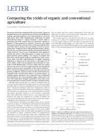 Pdf Comparing The Yields Of Organic And Conventional