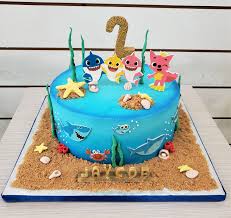 Customized 1st Birthday Baby Shark Cake Baby Shark Birthday Cake Shark Birthday Cakes Cake Boy Birthday Cake