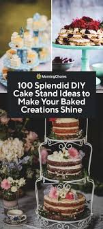 Bring some sparkle and shine to your diy cakestand with glitter galore! 100 Splendid Diy Cake Stand Ideas To Make Your Baked Creations Shine