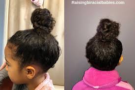 It's so nice to have, the hair is not in the way and it looks good. How To Create A Top Knot For Curly Biracial Hair Raising Biracial Babies