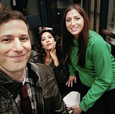 Chelsea vanessa peretti (born february 20, 1978) is an american comedian, actress, television writer, singer and songwriter. Andy Samberg Stephanie Beatriz Chelsea Peretti Brooklyn 99 Brooklyn Nine Nine Brooklyn Nine Nine Funny Chelsea Peretti