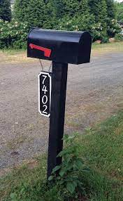 Reflective number stickers, reflective mailbox numbers, 3 inch tall 3m engineer grade, house personalized house number sign, name, initial, mailbox plaque, halloween decoration with. Vertical Double Sided House Number Sign Narrow Carved For 4 Or More Numbers Under Mailbox House Number Sign House Numbers Number Sign