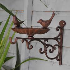 Metal glass flamingo bird bath outdoor lawn garden yard decoration garden stake. Venus Cast Iron Bird Bath And Feeder By Garden Selections Notonthehighstreet Com
