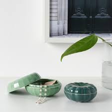 Vanligen Dekobehalter 2 St Dunkelgrun Boxen Schmucken Ikea Chinesische Keramik