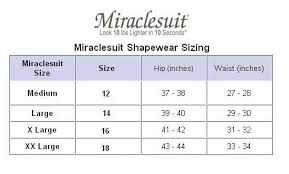 62 Reasonable Miraclesuit Shapewear Size Chart