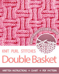 More great patterns like this. Double Basket Weave Knitting Stitches