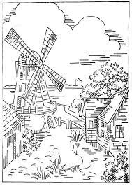 Coloring Page Holland Umrisszeichnungen Ausmalbilder Malbuch Vorlagen