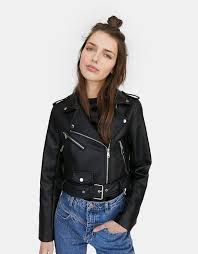 Blouson Basic Effet Cuir Ceinture Manteaux Et Vestes Stradivarius France From Stradivarius On 21 Buttons