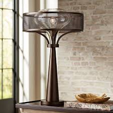 Possini Euro Design Luis Oil Rubbed Bronze Metal Table Lamp 37p06 Lamps Plus Metal Table Lamps Industrial Table Lamp Modern Brass Table Lamps