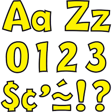 Identify uppercase and lowercase letters. Trend Playful Uppercase Lowercase Ready Letters 4 Height X 9 Length Yellow 216 Pack Kopy Kat Office