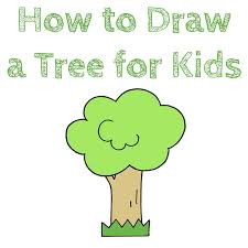 How to draw a palm tree. How To Draw A Tree For Kids How To Draw Easy