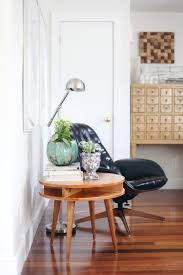 Circular black & white mid century coffee table: Midcentury Modern Side Table Diy A Beautiful Mess