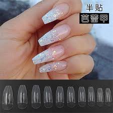 You could get acrylic nails instead. Long Square French Tip Nails Nailstip