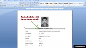 Contoh resume simple bahasa melayu  klik untuk download dengan pembuat cv gratis canva, semua desain surat lamaran dan cv anda akan disimpan secara otomatis dalam contoh resume terbaik lengkap bahasa melayu (format terkini). Download Contoh Template Resume Kerja Boleh Edit Youtube