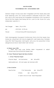 Doc Berita Acara Musyawarah Bpd Staf Bendahara Academia Edu