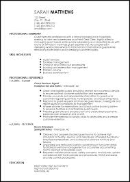 Free Entry Level Hotel Hospitality Resume Examples Resume Now