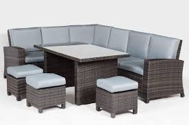 Rattan garden furniture is perfect for making the most of your outdoor garden space. La Montego Bay Sofa Dining Set Grey Rattan Graphite Cushions