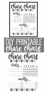 Diy Printable Chore Chart Inspiration For Moms