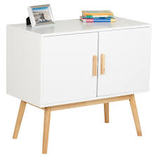 Hartleys White Retro Sideboard Storage Cabinet Wooden Legs Hall Storage Cupboard 5051990770782 Ebay