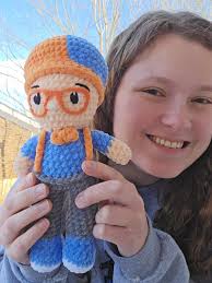 We are a @Blippi household! Our favorite is @Clayton Grimm 💙🧡 #crochet  #crochettok #crochetplush #blippi #blippitok #whatdoyouhavetooffer #fyp  #viral