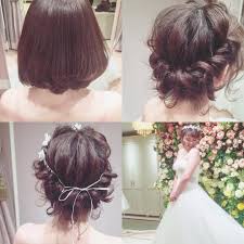マリ on instagram wedding hair ボブでも 可愛くアレンジできます ヘアアレンジ ウェディング コーデ マリhair 花嫁 髪型 ボブ ウェディング ヘアスタイル ブライダル 髪型