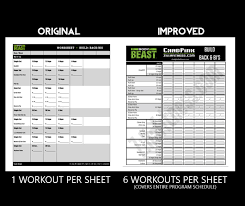 .basement beast building workout basement beast. Free Improved Body Beast Workout Sheets By Chad Pink Zillafitness