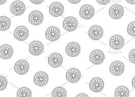 Black And White Orange Slice Orange Slice Pattern Hand Drawn Vector Illustrations Pattern Infographic Design Inspiration