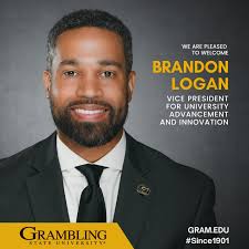 Grambling State would like to welcome #GramFam alum Brandon Logan @belogan7  as the new Vice President for University Advancement and Innovation. In  this role, Logan also will serve as Executive Director of