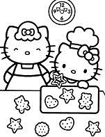 Hello kitty among flowers and hearts. Hello Kitty Coloring Pages Coloringpagesonly Com