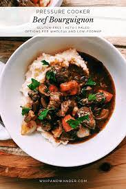 Pressure Cooker Beef Bourguignon Recipe Beef Bourguignon Beef Beef Recipes