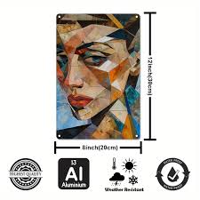 placa aluminio diseño geométrico en