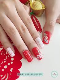 Chinese New Year Nail Art Cny Manicure New Years Nail Art New Years Nail Designs New Year S Nails