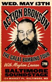 There are 111 action bronson art for sale on etsy, and they cost $22.35 on average. Action Bronson The Great Bambino Tour Baltimore Soundstage
