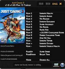 Just Cause 3 V1 0 V1 05 Plus 15 Trainer Fling Just Cause 3 Mods