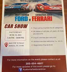 Maybe you would like to learn more about one of these? Ford Vs Ferrari Car Show Carolina Ale House Northwest 36th Street Doral Fl Usa 19 June 2021
