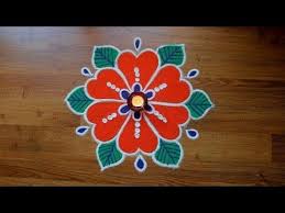 Simple Easy And Beautiful Rangoli Designs With Colours By Shital Daga Ra Colorful Rangoli Designs Rangoli Designs With Dots Free Hand Rangoli Design