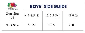 Fotl Boys Socks Size Chart Album On Imgur