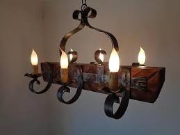 Gothic Ceiling Light 6 Candle Vintage Rustic French Farmhouse Iron Wood Bar Rustic French Ceiling Lights 6 Candles