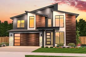 Plan 85208ms Angular Modern House Plan With 3 Upstairs Bedrooms Contemporary House Exterior Contemporary House Plans Contemporary House