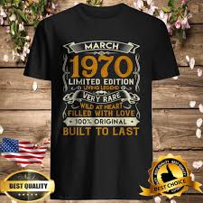 Check out our 50th birthday shirt men selection for the very best in unique or custom, handmade pieces from our clothing shops. Vintage 50 Years Old March 1970 50th Birthday Ideas Shirt Store My T Shirt