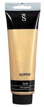 Inka gold, like the other wax based products, is better when used as a highlight or accent to create a metallic shimmer on something that's already metal colored. Whsmith Gold Acrylic Paint 118 Ml Whsmith