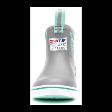 Anglers are athletes and they need proper footwear to help them perform at their best. Women S Salmon Sisters 6 In Ankle Deck Boot Gray Teal
