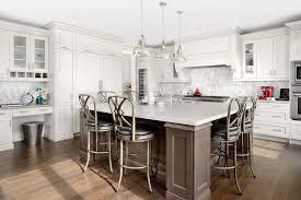 Transitional Light Grey Kitchen Cabinets With Grey Stained Maple Island And Quartz Countertops From Transitional Kitchen Transitional House Transitional Decor