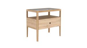 Spindle Bedside Table Ethnicraft Collection Natural Bed Company