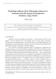 The effects of bmi, peer appearance culture. Pdf Psychology Without A Soul Philosophy Without An I Nietzsche And 19th Century Psychophysics Fechner Lange Mach