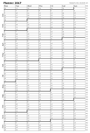 Printable Single Page Calendar Planner 2017 Monday Week Start Planner Printables Free Calendar Printables Printable Yearly Calendar